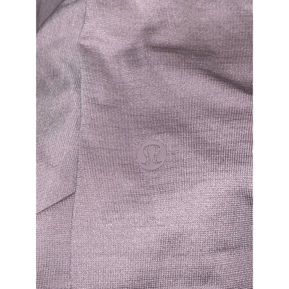 Lululemon Mens Short Sleeve Polo Shirt Light Purple Heathered Breathable Fabric - Picture 3 of 3